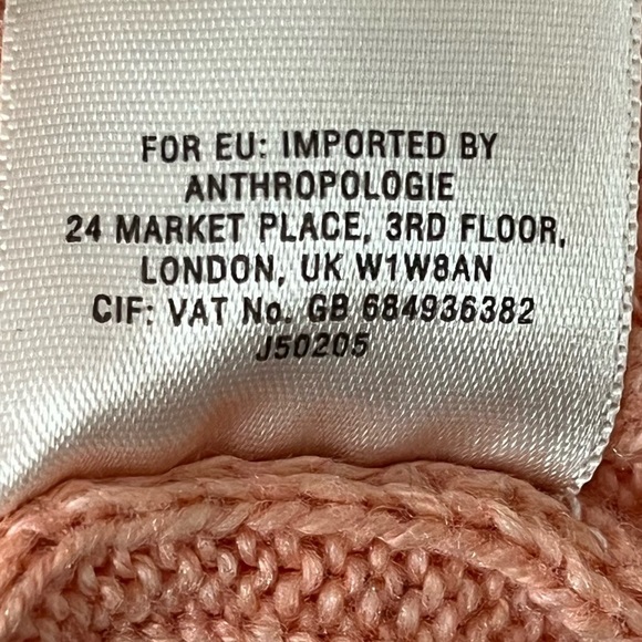 Anthropologie Angel of the North Aisla‎ Mock Neck Knit Sweater Orange Peach - Picture 9 of 11